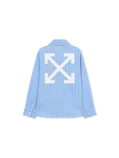 Off-white Ow Embro Shirt L/s In Blue