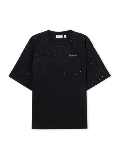 Off-white Ow X Swarovski Arrow Skate T-shirt In Black