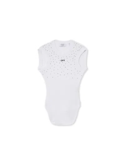 Off-white Ow X Swarovski Ribbed Kat Top In Multi