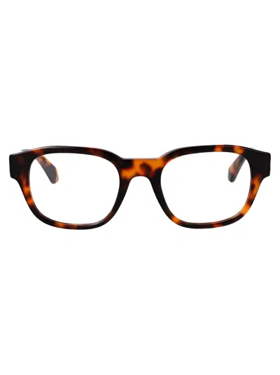 Off-white Shiny Havana Acetate Glasses In Multi