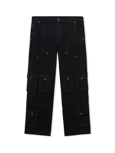Off-white Owr Gd Cot Multipkt Relax Pant In Black