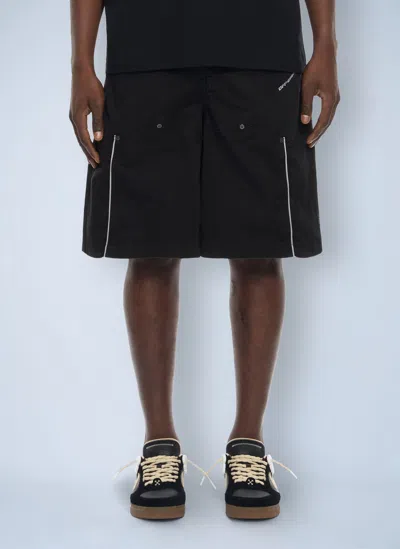 Off-white Owr Gd Gab Milit Relax Shorts In Green