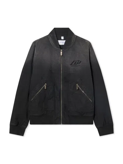 Off-white Owr Grad Cot Reg Bomber In Black