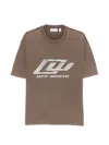 Off-white Logo Printed Crewneck T-shirt In Gray