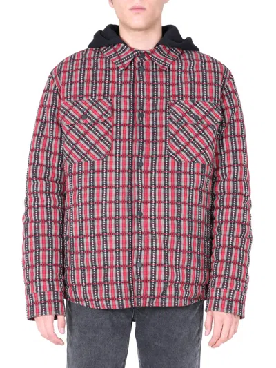 Off-white Padded Cotton Sweatshirt In Brown