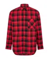 Off-white Check-pattern Padded Overshirt In Red