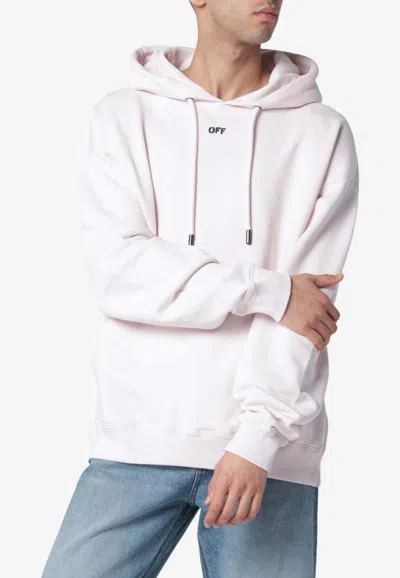Off-white Paint Arrow Hooded Sweatshirt In Pink