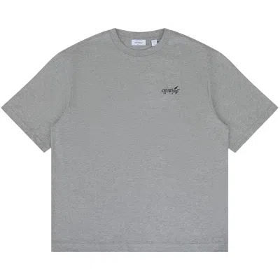 Pre-owned Off-white Paint Splatter Arrow Diag Fit Tee 'heather Grey' | Men's Size L In Gray