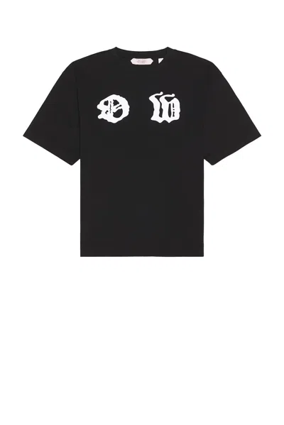 Off-white Paintthece Arrow Skate Mini Short Sleeve Tee In Black
