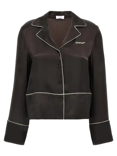 Off-white Pajama Shirt In Black