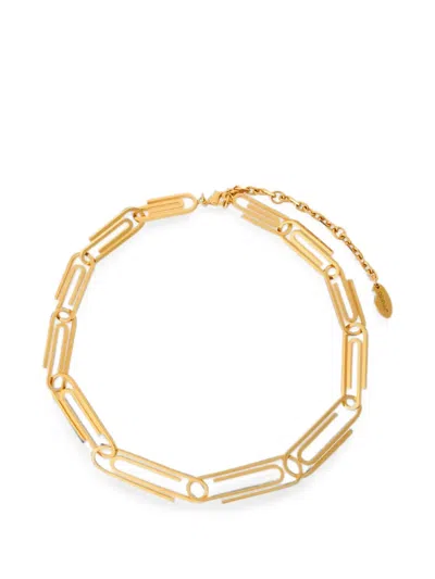 Off-white Paperclip Chain Necklace In Transparent