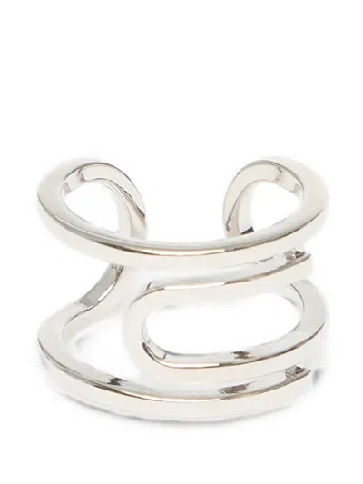 Off-white Paperclip Cut-out Ring In Neutral
