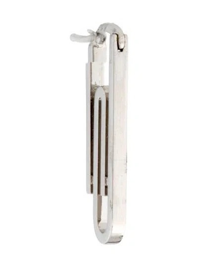 Pre-owned Off-white Paperclip Mono Hoop Earring In Multicolor