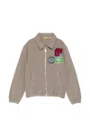 Off-white Patch-detail Zip-up Jacket In Neutral