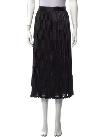 Pre-owned Off-white Patterned Midi Length Skirt In Black