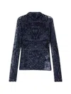 Off-white Patterned Top In Blue