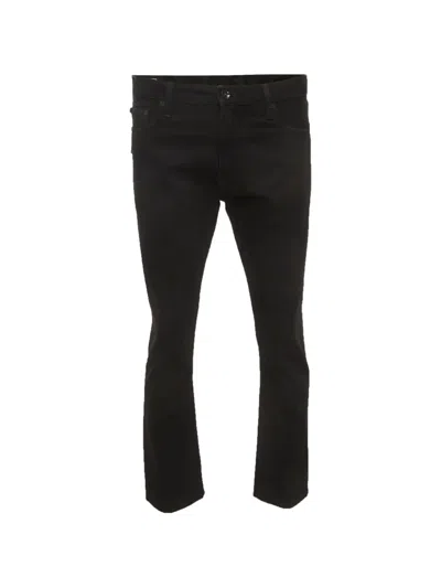 Pre-owned Off-white Permanent Straight-leg Jeans In Black