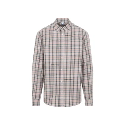 OFF-WHITE OFF-WHITE PINK FLANNEL COTTON SHIRT