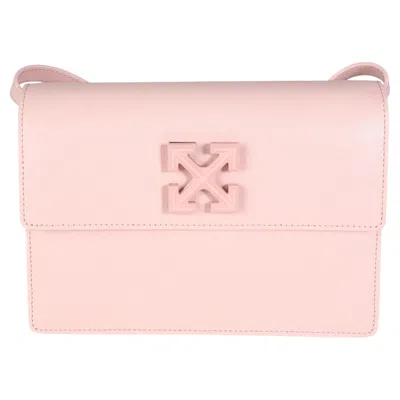 Pre-owned Off-white Pink Saffiano Leather Jitney 2.0 Crossbody Bag
