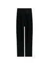 Off-white Pinstripe-pattern Trousers In Black