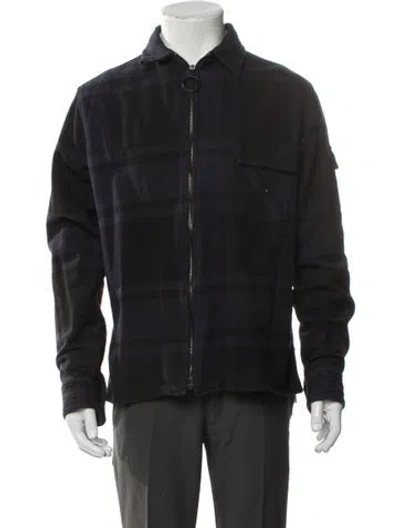 Pre-owned Off-white Plaid Print Jacket In Black
