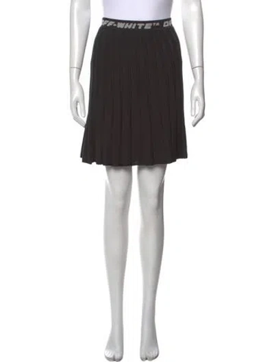 Pre-owned Off-white Pleated Accents Mini Skirt In Black
