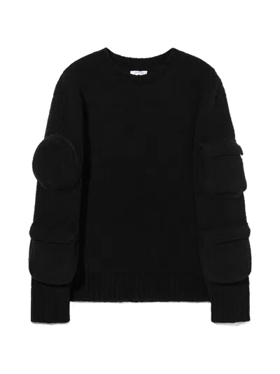 Off-white Pocket-detail Sweater In Black