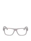 Off-white Polished-finish Rectangle-frame Glasses In Gray