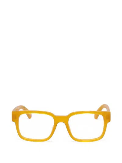 Off-white Polished-finish Square-frame Glasses In Yellow