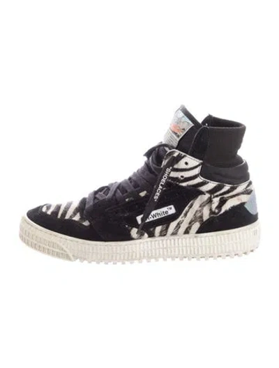 Pre-owned Off-white Ponyhair Animal Print Sneakers In Multicolor