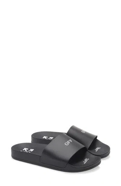 Off-white Pool Slide Sandal In Black
