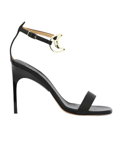 Off-white Pop Paperclip 105mm Leather Sandals In Multi