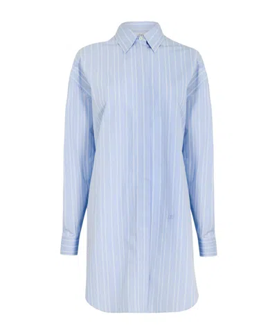 Off-white Poplin Zip Shirt Ld99 In Blue