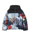 Off-white World Paint Bicolor Down Jacket In Multi