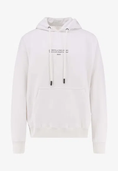 Off-white Cotton Sweatshirt With Frontal Logo Print In White