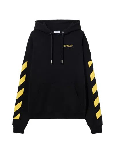 Off-white Printed Hoodie In Black