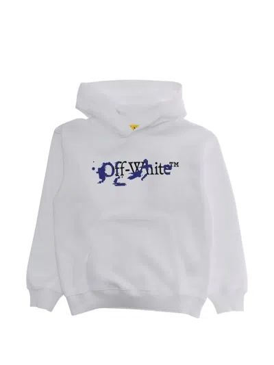 Off-white Kids' Printed Hoodie In White