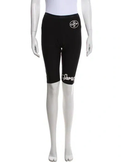 Pre-owned Off-white Printed Knee-length Shorts In Black