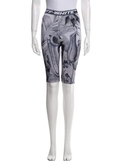 Pre-owned Off-white Printed Knee-length Shorts In Gray