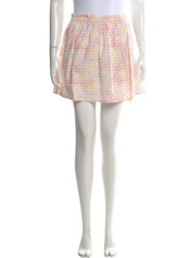 Pre-owned Off-white Printed Mini Skirt In Neutral