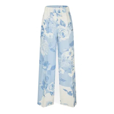 Off-white Printed Wide-leg Pants In White