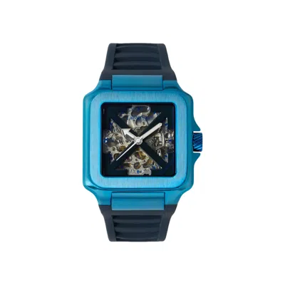 Pre-owned Off-white Proto Auto Silicone Watch 'blue' | Men's Size Onesize