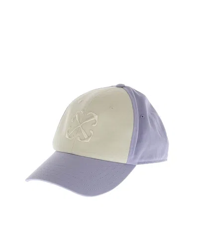 Off-white Purple Color Block Baseball Cap