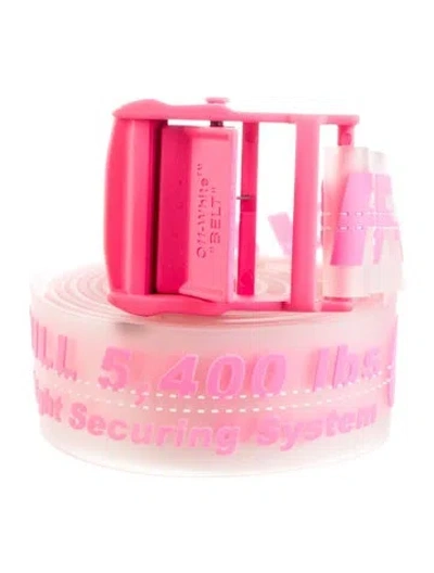 Pre-owned Off-white Pvc Belt In Clear/pink