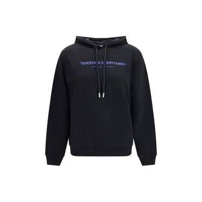 Off-white Question Everything Embroidered Hoodie In Black