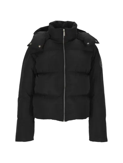 Off-white Quilted Hooded Jacket In Black