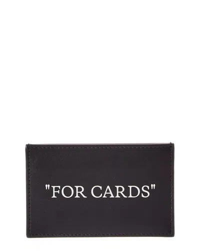 Off-white Quote Bookish Card Case In Black