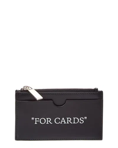 Off-white ™ Quote Bookish Zipped Card Case In Black