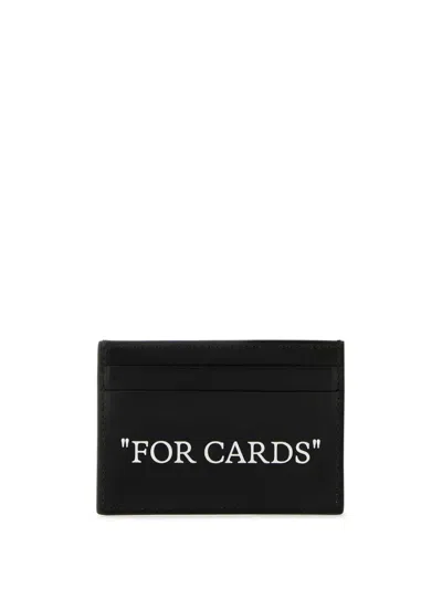 Off-white 'quote' Card Case In Black