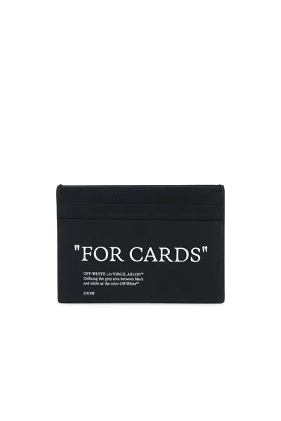 Off-white Quote Card Case In Black